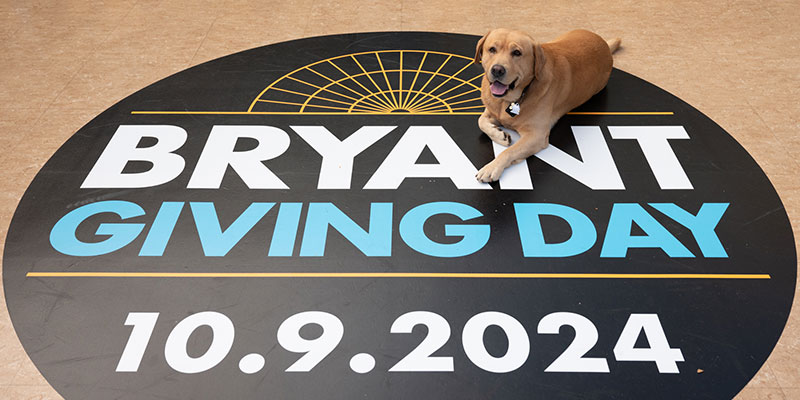 Bryant Giving Day with dog